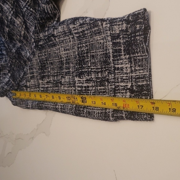 Natalia 56 Black White Top Womens Box Front Pockets 3/4 Sleeve Size Cotton Large - Picture 13 of 14